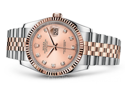 Rolex Datejust 116231-0057 Swiss Automatic Watch Pink Dial Jubilee Bracelet 36MM