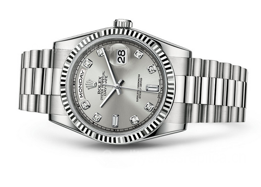 Rolex Day-Date 118239 Swiss Automatic Watch Silver Dial Presidential Bracelet 36MM