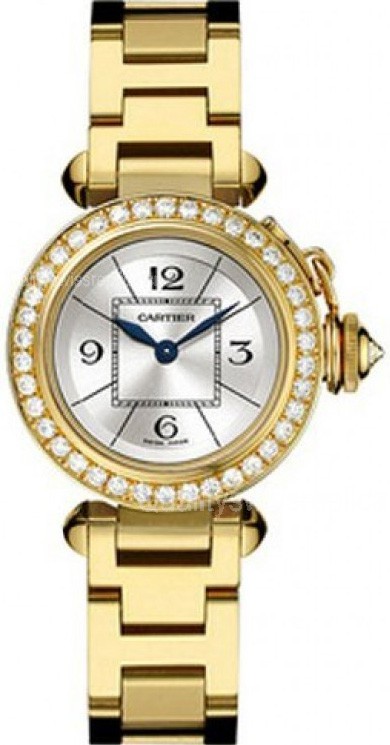  Cartier Pasha Silver Swiss MHH157 Quartz Ladies Watch WJ124014
