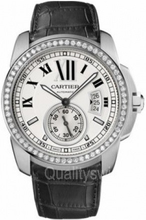 Cartier Calibre de Cartier Silver Swiss 2824 Automatic Man Watch WF100003