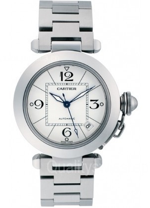 Cartier Pasha White Swiss 2824 Automatic Ladies Watch W31074M7