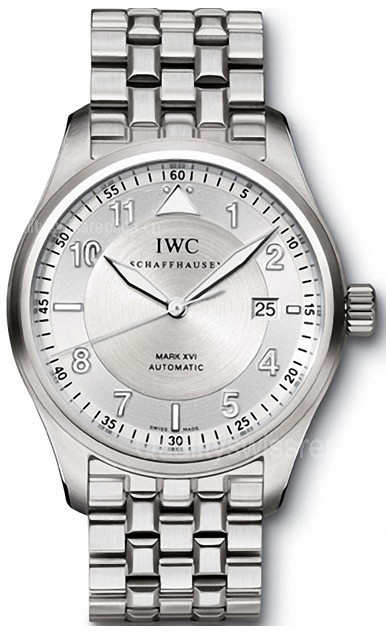 IWC Pilot Mark XVI Swiss Automatic Watch IW325505-White Dial-Steel Strap