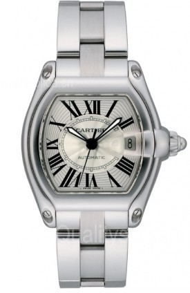 Cartier Roadster Silver Swiss 2824 Automatic Man Watch W62025V3