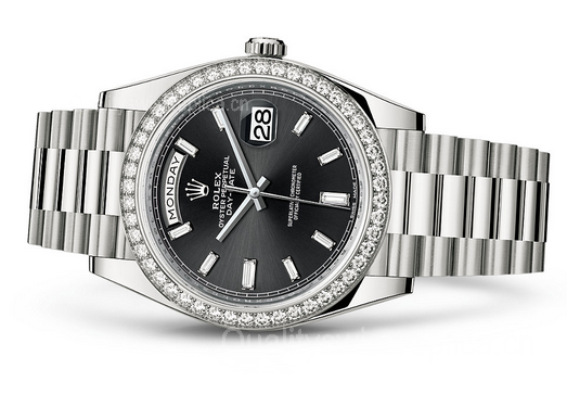 Rolex Day-Date 228349RBR Swiss Automatic Watch Black Dial Presidential Bracelet 40MM