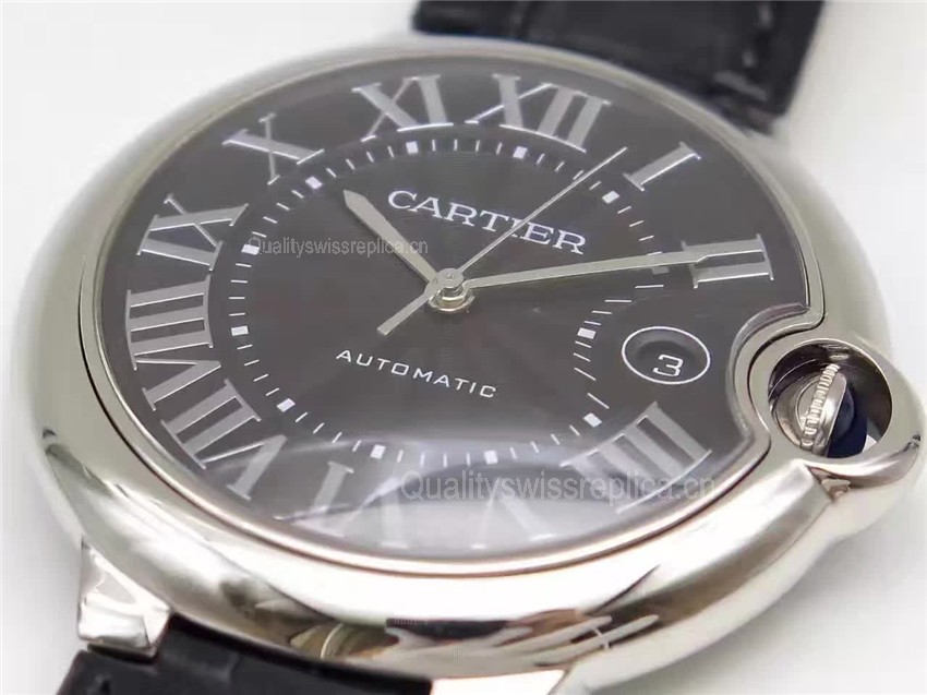 Cartier Ballon Bleu Swiss 2824 Automatic Watch - Black Dial For Men 42mm