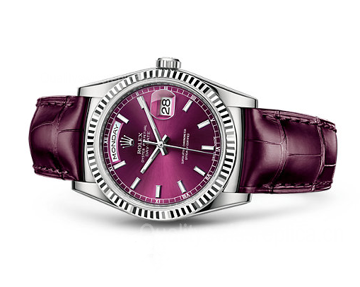 Rolex Day-Date Swiss Automatic Watch Wine Red Dial 36MM