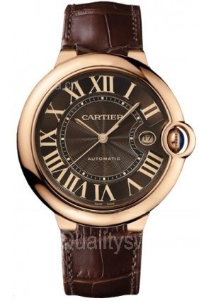 Cartier Ballon Bleu Brown Swiss 2824 Automatic Man Watch W6920037 