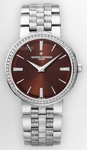 Vacheron Constantin Patrimony Brown Swiss 1202 Quartz Ladies Watch 25557/Q01G-9278 