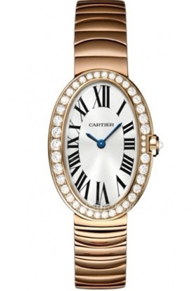 Cartier Baignoire Silver Swiss 2824 Automatic Ladies Watch WB520002
