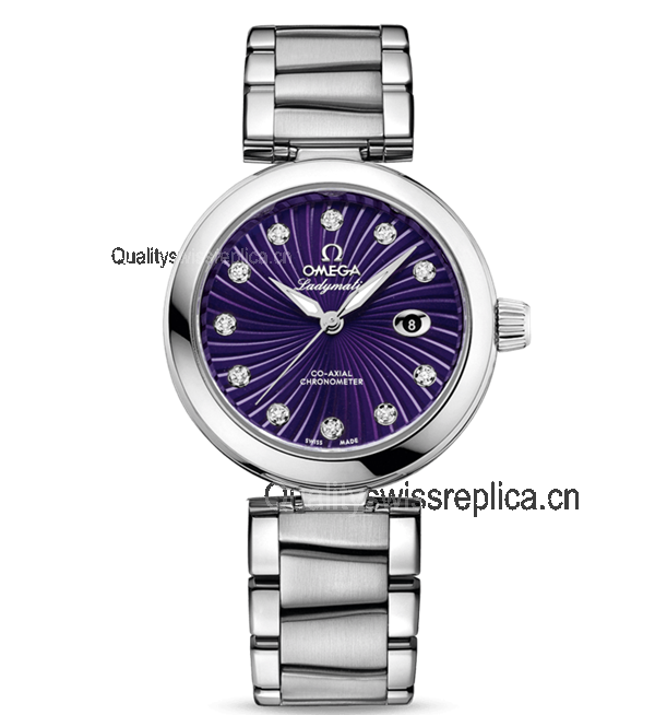 Omega De Ville Ladymatic Automatic Watch Purple Dial 34mm  