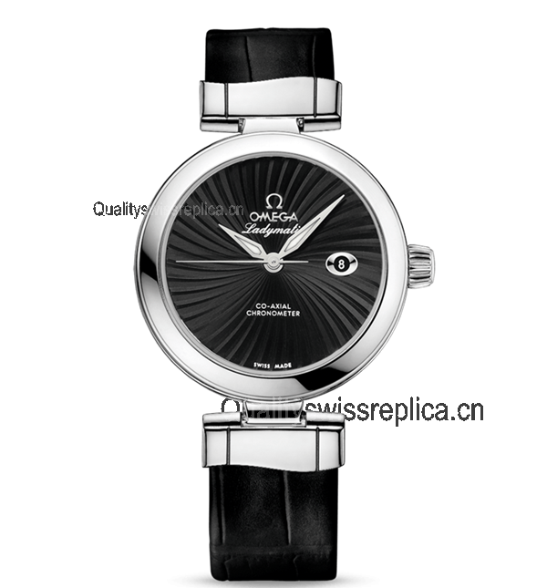 Omega De Ville Ladymatic Automatic Watch Black Dial 34mm  