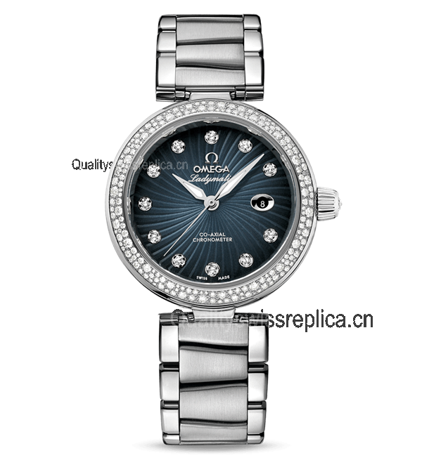 Omega De Ville Ladymatic Automatic Watch Blue Dial 34mm  
