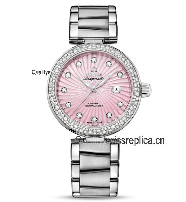 Omega De Ville Ladymatic Automatic Watch Pink Dial 34mm  