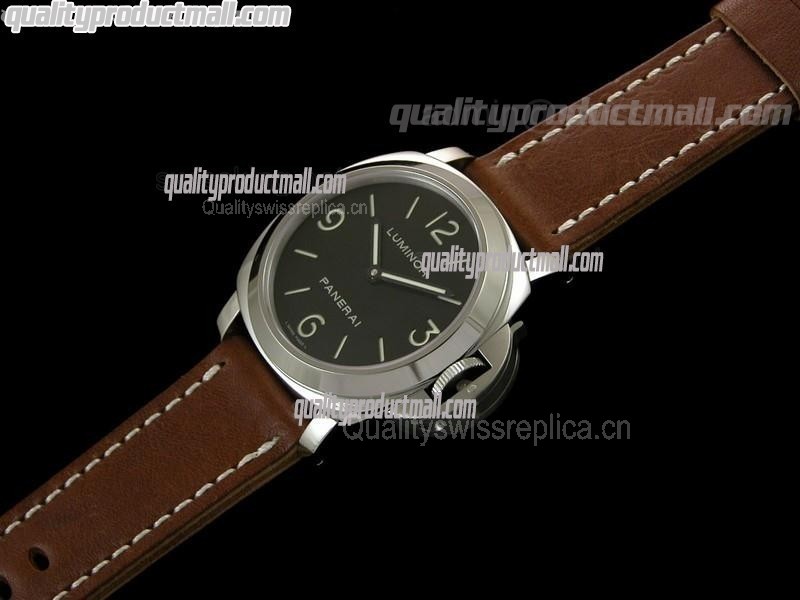 Panerai PAM112 1:1 Mirror Replica Handwound Watch - Walnut Tan Leather Strap