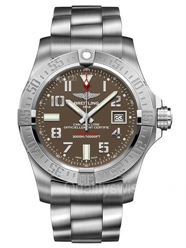 Breitling Avenger II Seawolf Swiss Automatic Watch Brown Dial 45mm