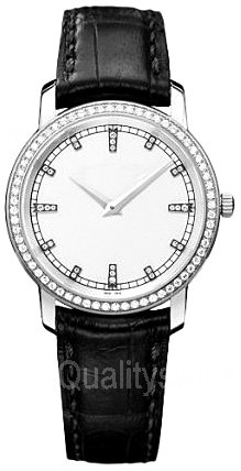 Vacheron Constantin Patrimony Silver Swiss 1202 Quartz Ladies Watch 25558/000G-9405 