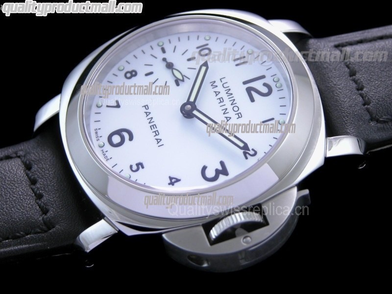 Panerai PAM113 Manual Handwound Watch - Black Leather Strap