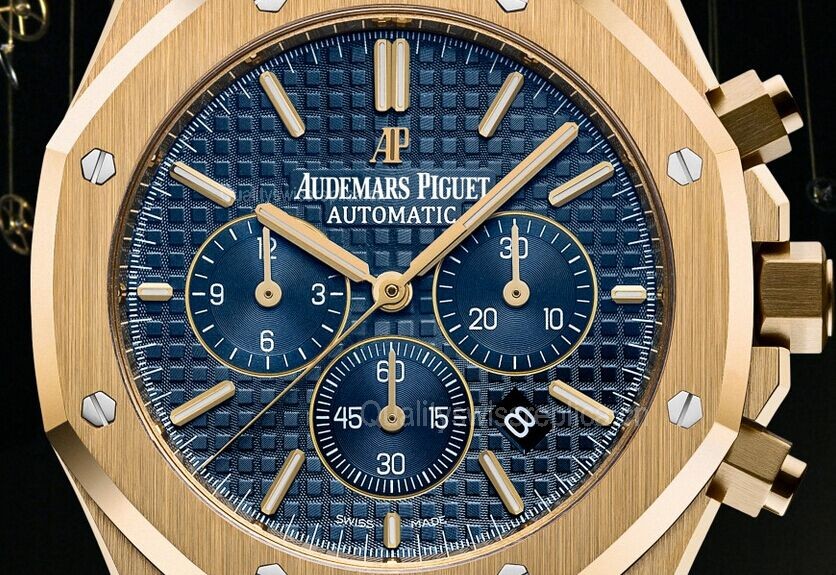 Audemars Piguet Royal Oak Chronograph Full Gold Blue Dial 