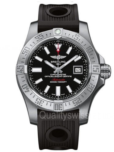 Breitling Avenger II Seawolf Swiss Automatic Watch Black Dial 45mm