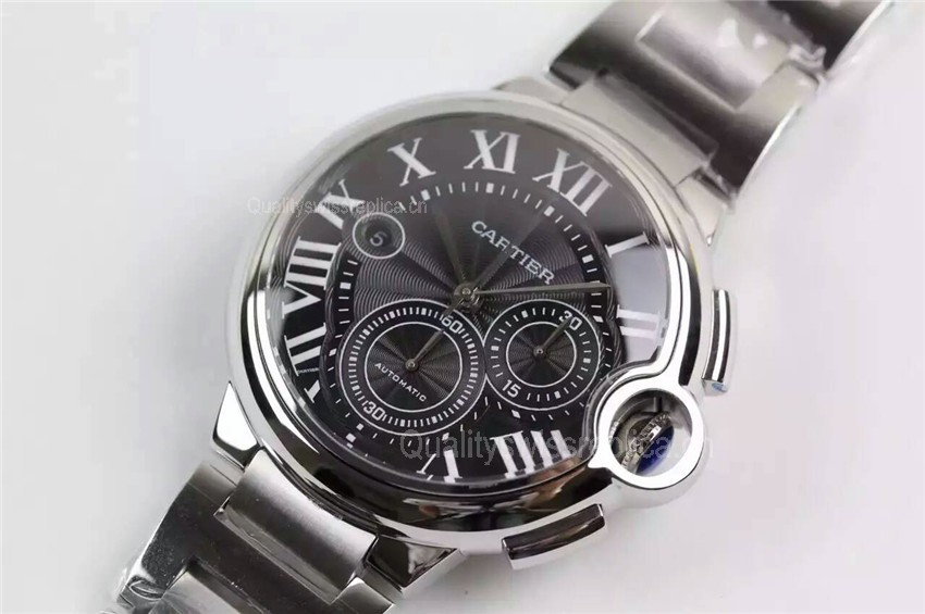Cartier Ballon Bleu Chronograph Automatic Watch 42MM-Black 