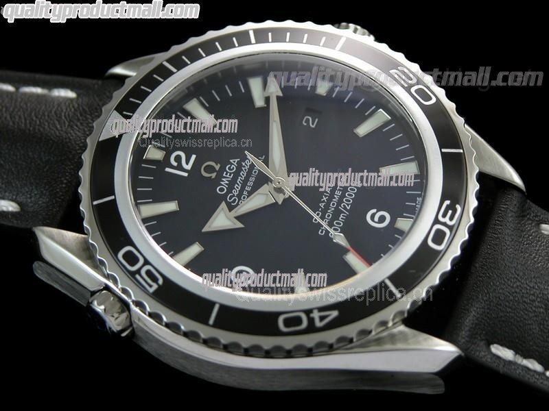 Omega Planet Ocean 45 MM Ultimate Swiss - Black Dial- Black Leather Strap