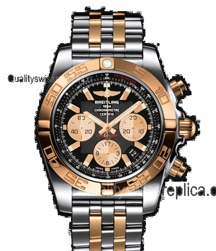 Breitling Chronomat Automatic Chronograph Two Toned Black Dial 44mm