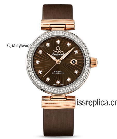 Omega De Ville Ladymatic Automatic Watch Brown Leather 34mm  