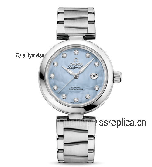 Omega De Ville Ladymatic Automatic Watch Ice-Blue Dial 34mm  