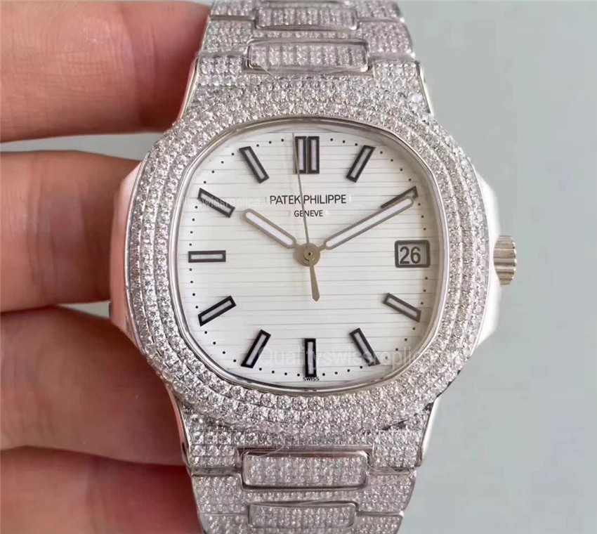 Patek Philippe Nautilus Automatic Watch Diamonds Bracelet 40mm