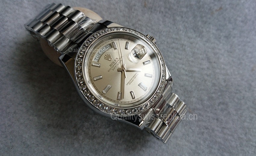 Rolex Day-Date 228349RBR Swiss Automatic Watch Silver Dial Presidential 40MM
