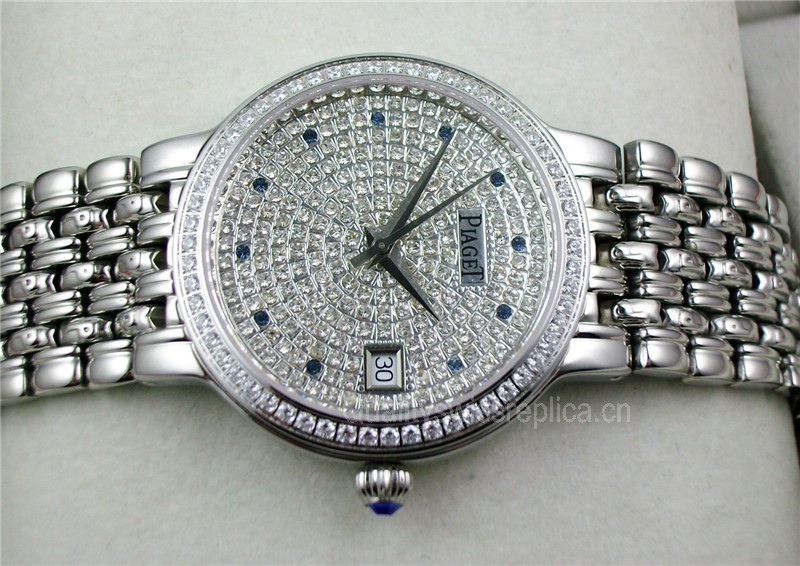 Piaget Dancer Automatic Watch Full Diamonds Dial 36mm 