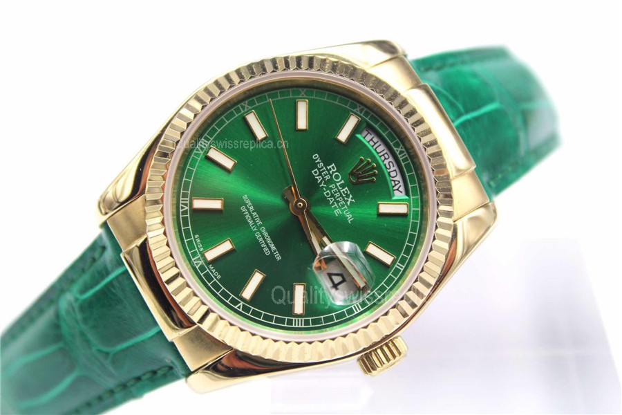 Rolex Day-Date 118138 Swiss Automatic Watch-Green Dial 36MM