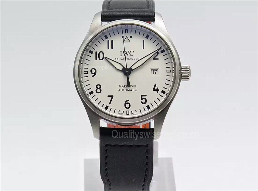 IWC Pilot MarK XVIII Automatic Watch Black Leather Strap IW327002