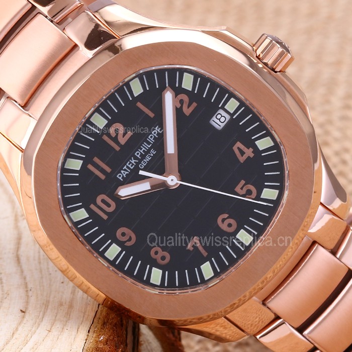 Patek Philippe Aquanaut Swiss 2824 Gold plated Automatic Watch-Black