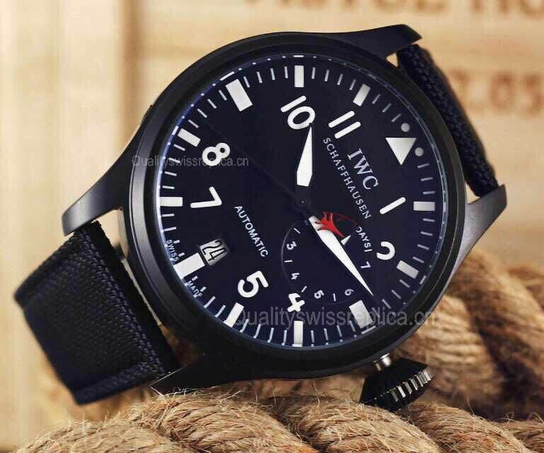 IWC Big Pilot Swiss Automatic Watch-Nylon Leather Strap 