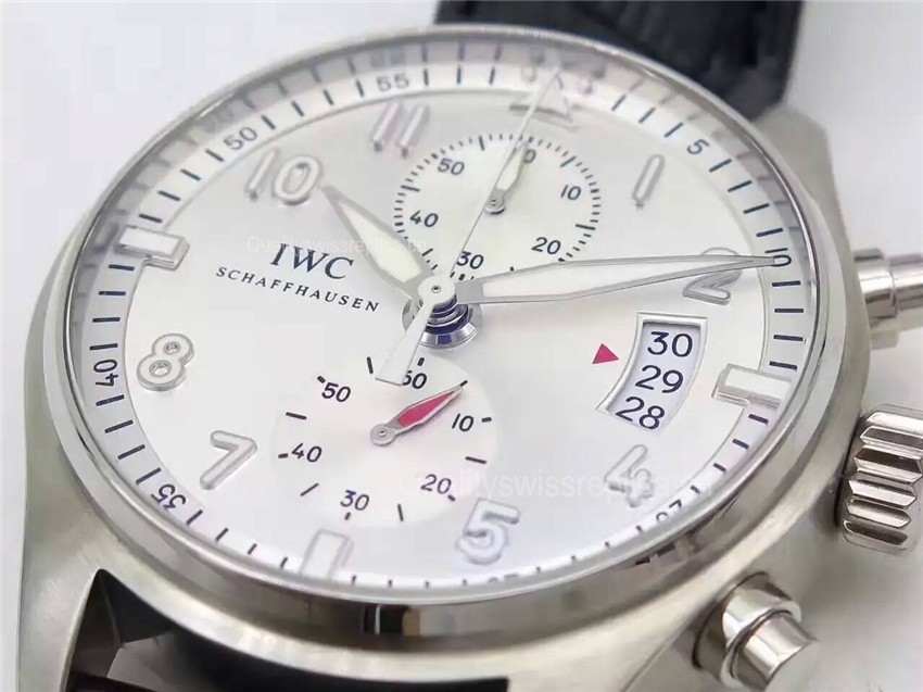 IWC Pilot Swiss Automatic Chronograph White Dial