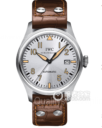 IWC Pilot Father and Son Edition Automatic Watch IW5004-Silver Dial-Brown Leather Strap 