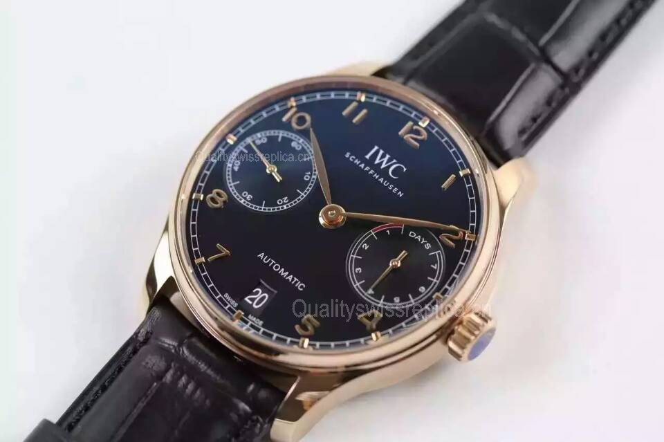 IWC Portuguese 7 Days Automatic Chronograph Rose Gold-Black Dial