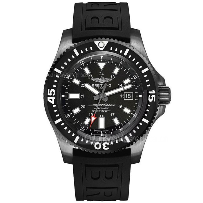 Breitling SuperOcean Special Edition Swiss Automatic Watch Black Dial 44mm