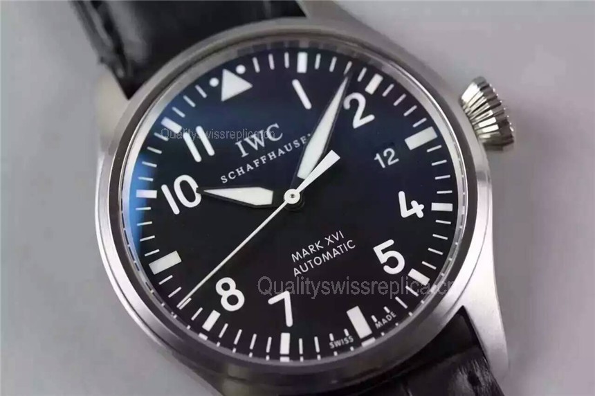 IWC Pilot Mark XVI Automatic Watch IW325501-Black Leather Strap