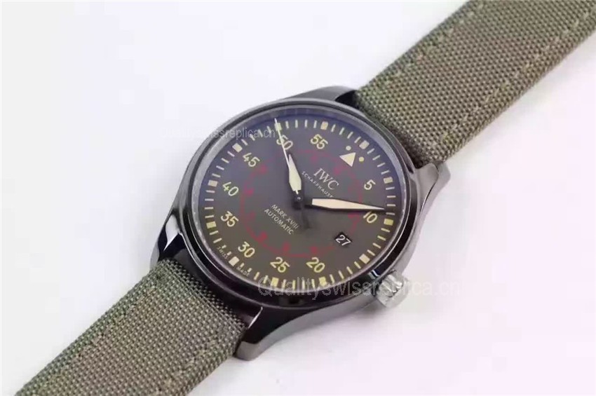 IWC Pilot Mark XVIII Automatic Watch Army Green Model