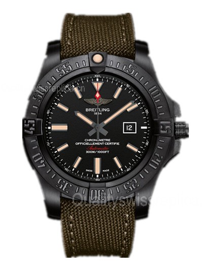 Breitling Avenger BlackBird Automatic Watch Black Dial 48mm