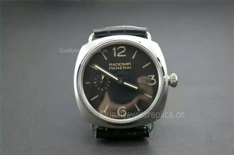 Panerai Radiomir Swiss Handwound Watch Black Dial PAM00338