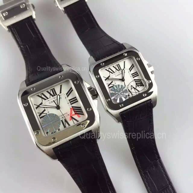 Cartier Santos 100 Swiss Automatic Watch His-and-Hers Watches 