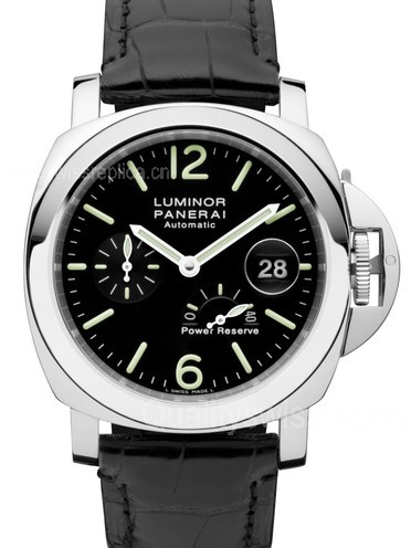 Panerai Luminor PAM00090 Automatic Watch Power Reserve-Black Dial