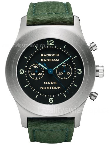 Panerai PAM300 Mare Nostrum Venus Handwound Chronograph - Green Nylon Strap