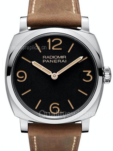 Panerai Radiomir Swiss Handwound Watch Black Dial PAM00622