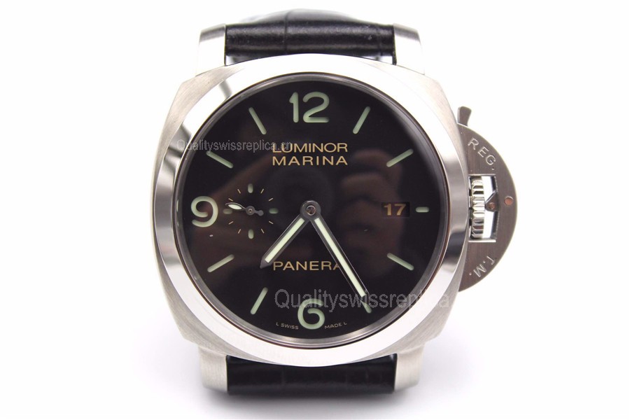 High-end Replica Panerai Watches - Stainless Steel Black Dial 