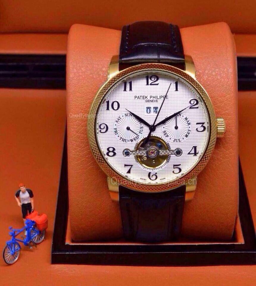 Patek Philippe Complication 482620 Tourbillon Swiss Automatic Watch - Black Bracelet - Black Markers