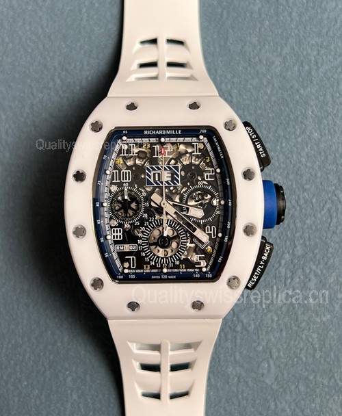 Richard Mille White Ceramic & Carbon Fiber Automatic Watch